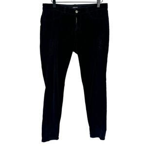 J Brand Black Velvet Super Skinny Leg Pants Mid Rise Winter Bohemian Soft 28